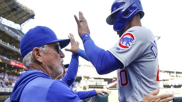 Joe Maddon made a witty remark when asked about Kris Bryant losing a ball in the sun. (Credit: Joe Nicholson-USA TODAY Sports)