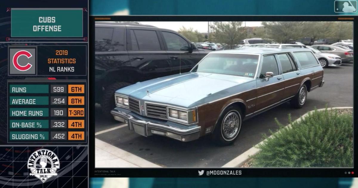 Joe Maddon is the proud owner of a tricked-out 1985 Oldsmobile Custom Cruiser station wagon.