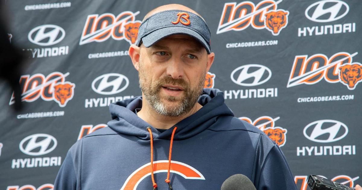 Head Coach Matt Nagy of the Chicago Bears slurred his words while singing
