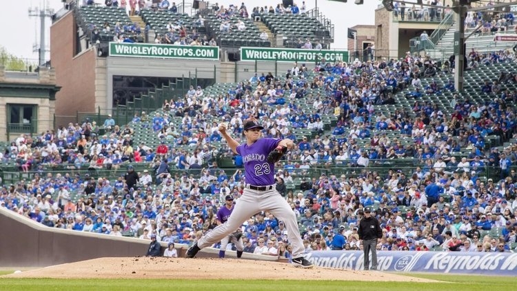 Making his first start in the majors, Rockies pitcher Peter Lambert showed out. (Credit: Patrick Gorski-USA TODAY Sports)