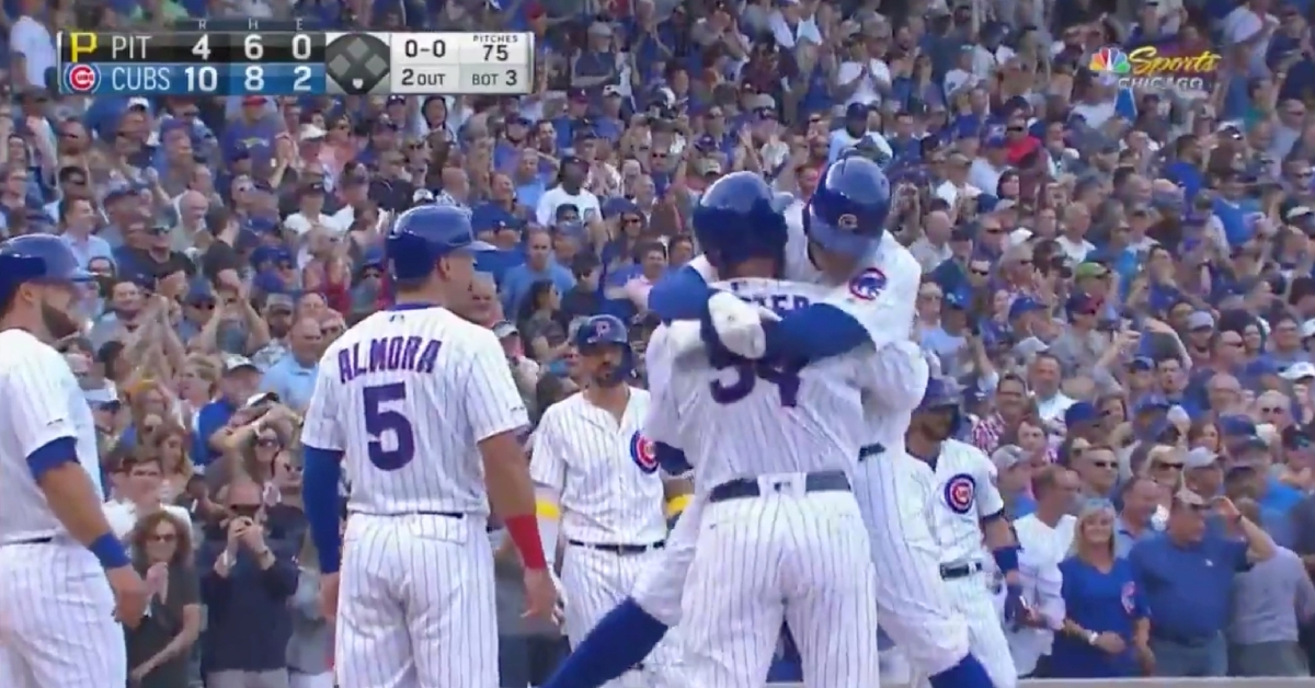 With the 10th grand slam of the season for the Chicago Cubs, Anthony Rizzo went yard in the third inning on Friday.