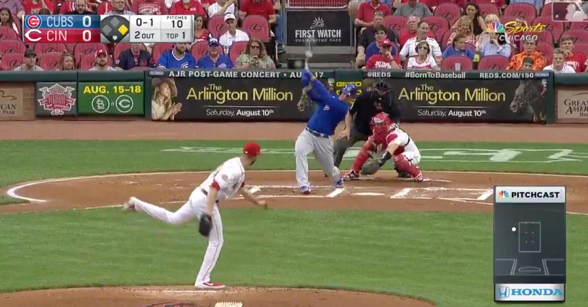 On his 30th birthday, Chicago Cubs first baseman Anthony Rizzo put his team on the scoreboard with a first-inning RBI double.