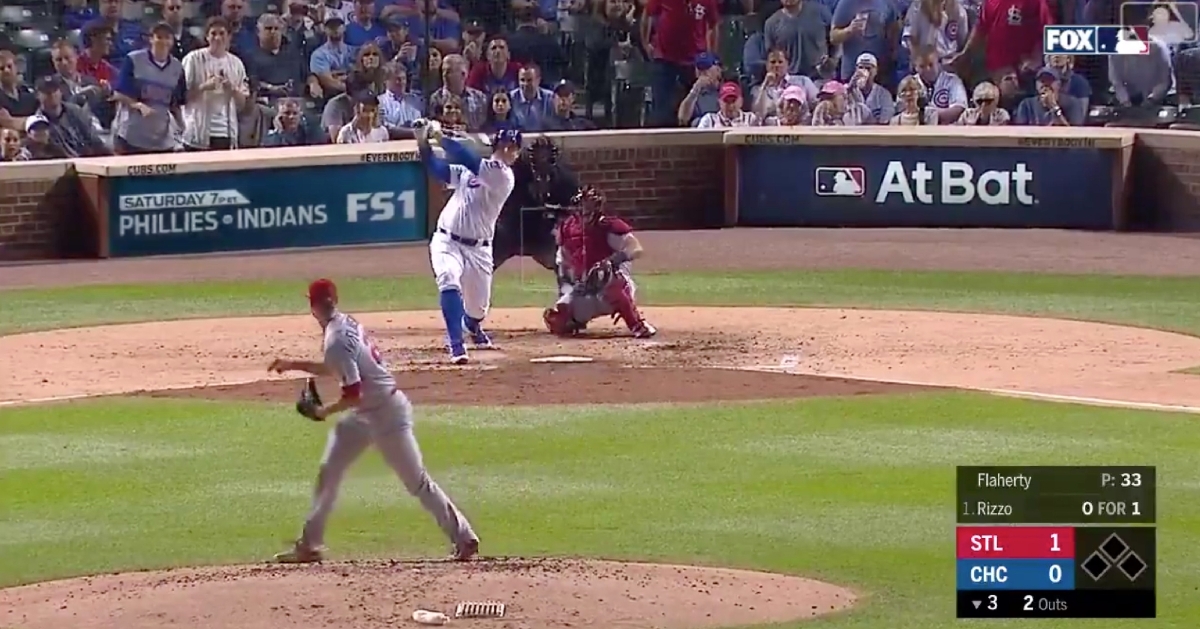 Chicago Cubs first baseman Anthony Rizzo smacked a game-tying solo shot in his first game back from injury.