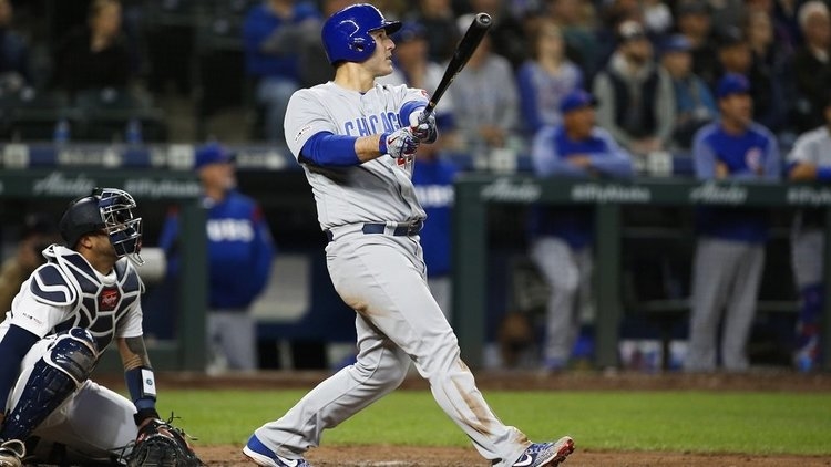Anthony Rizzo hit one of three home runs powered out by the Cubs on the night. (Credit: Joe Nicholson-USA TODAY Sports)