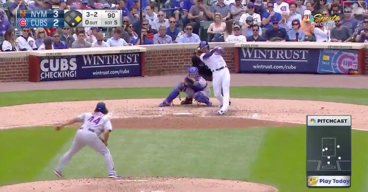 Cubs second baseman Addison Russell hit a go-ahead 2-run bomb that left Mets pitcher Jason Vargas disgusted with himself.