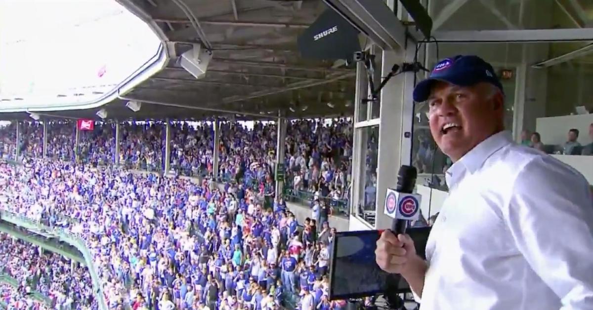 Ryne Sandberg commemorated the 35th anniversary of his legendary performance by singing during the seventh-inning stretch on Sunday.
