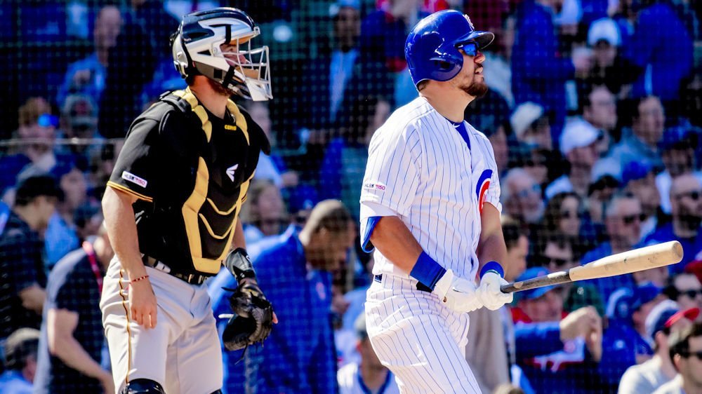 Kyle Schwarber provided the Cubs with a 10-run lead on a 2-run bomb. (Credit: Patrick Gorski-USA TODAY Sports)