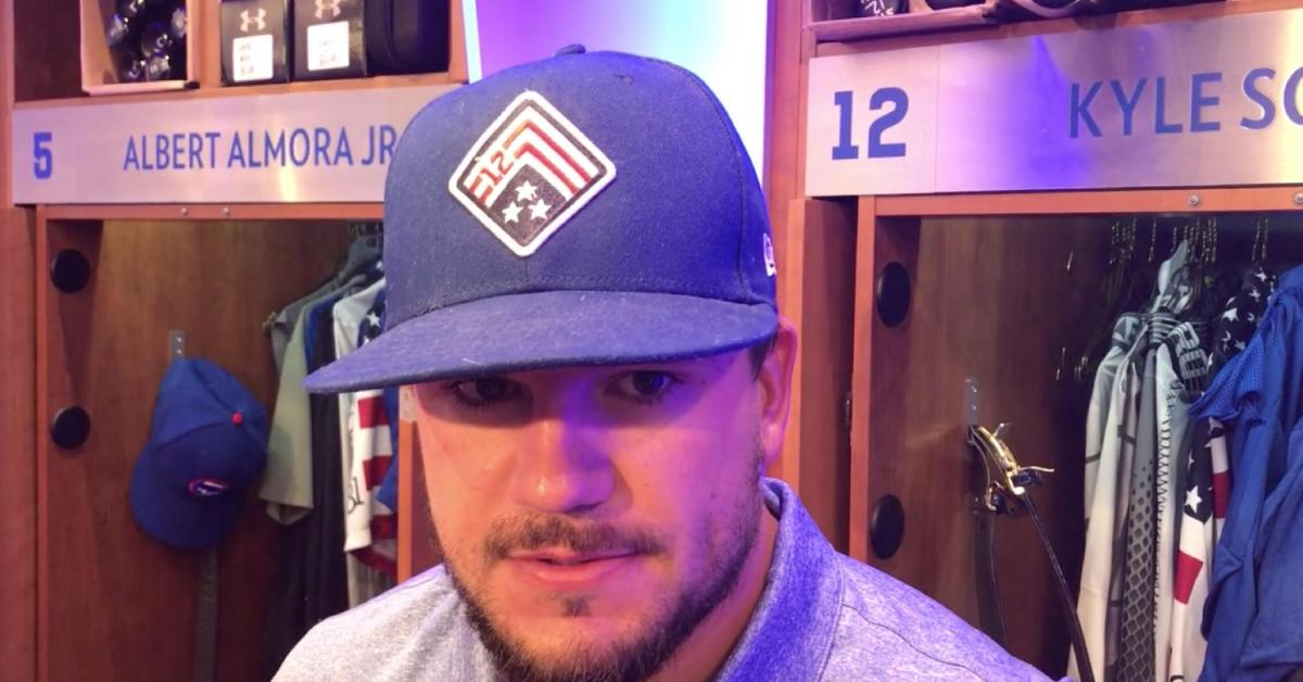 Kyle Schwarber hit his first career walkoff home run against the team that he rooted for as a kid.