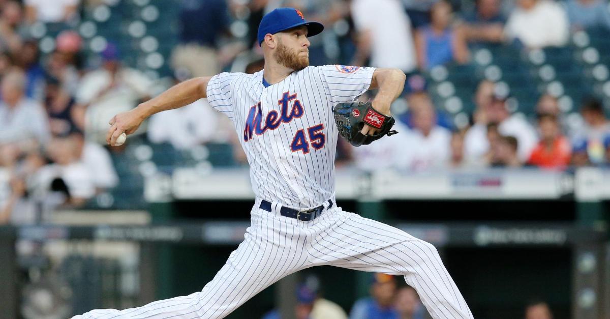 With the trade deadline nearing, Mets starting pitcher Zack Wheeler has been linked to the Cubs. (Credit: Brad Penner-USA TODAY Sports)