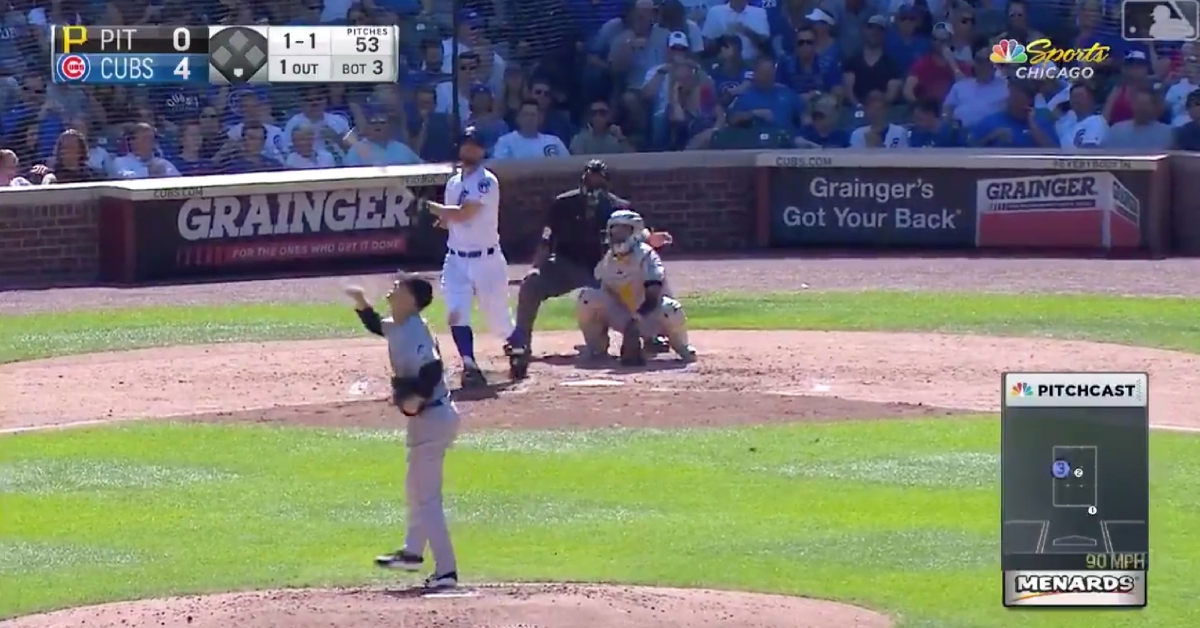 Tabbing his first home run in over a year, Ben Zobrist increased the Cubs' lead over the Pirates to five runs.