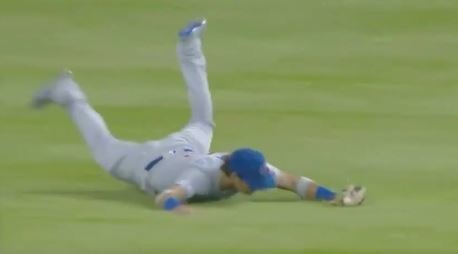 WATCH: Almora with the ridiculous diving catch vs. Marlins