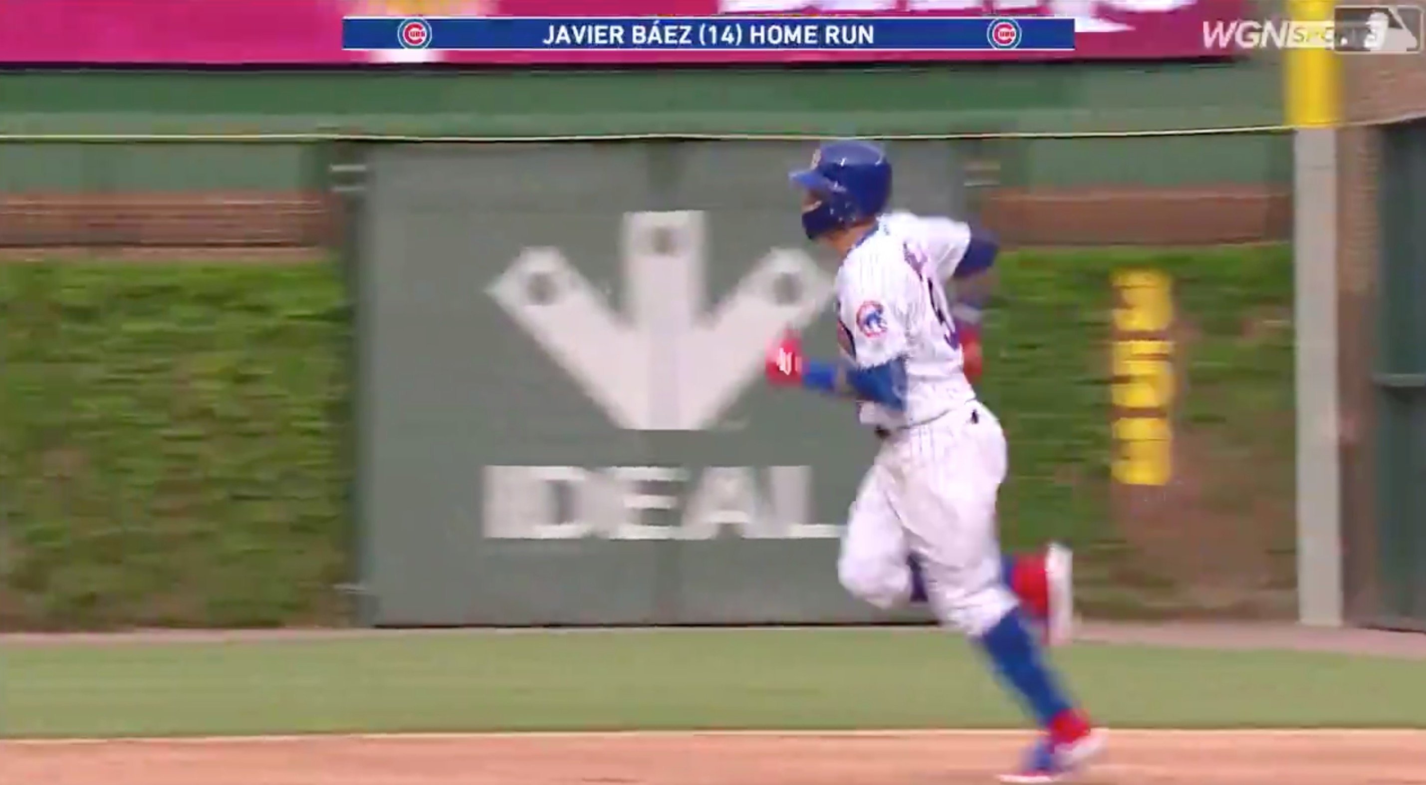 Javier Baez went yard for the 14th time this season. (Credit: Quinn Harris-USA TODAY Sports)
