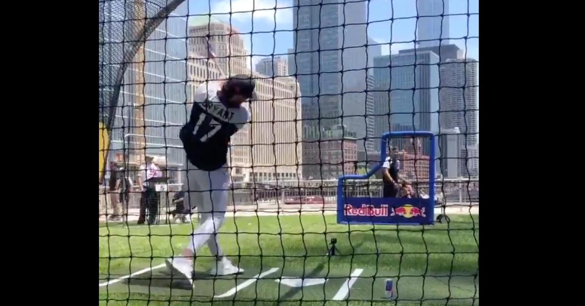 Chicago Cubs third baseman Kris Bryant took part in a special batting-practice session on Thursday. (Credit: Joe Camporeale-USA TODAY Sports)