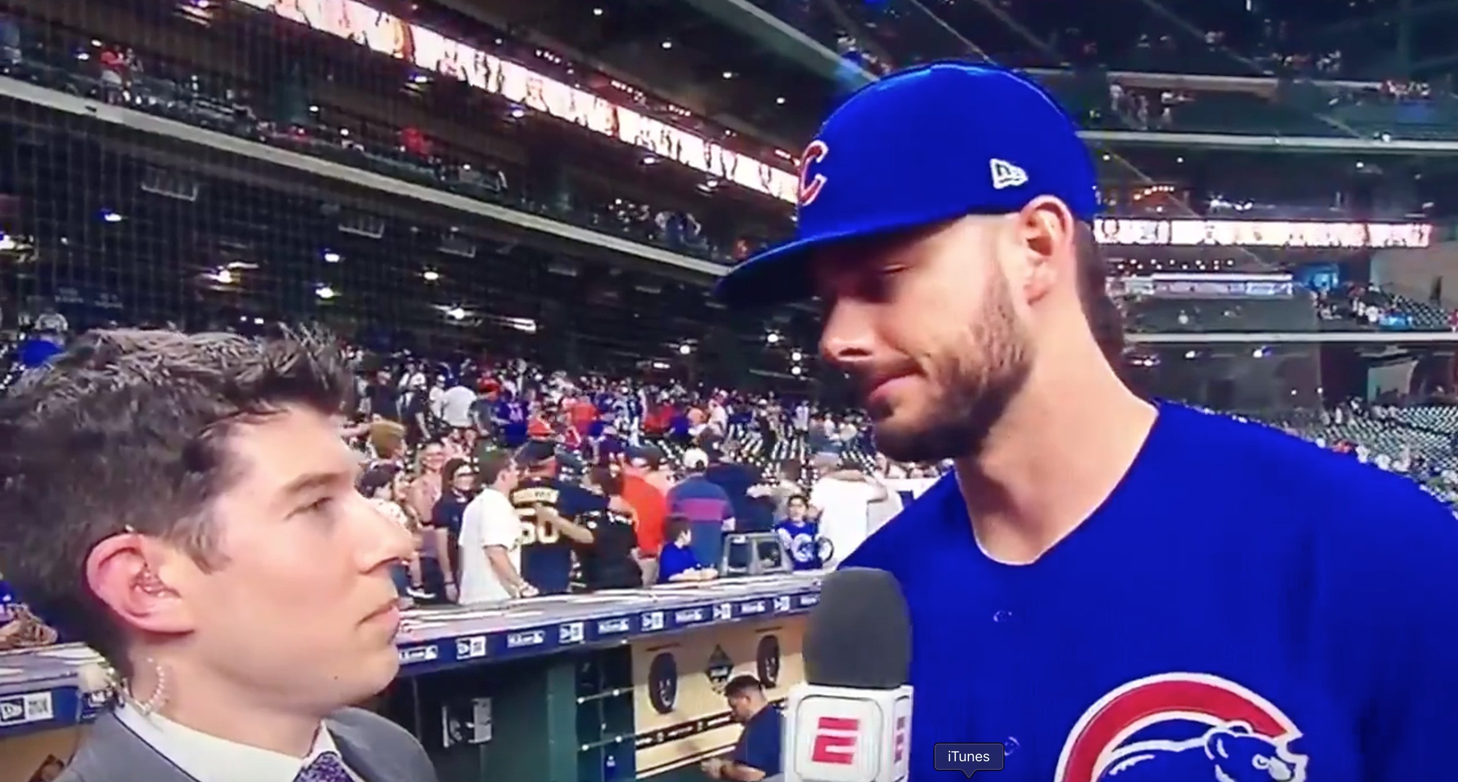 On Wednesday, the Cubs' Albert Almora Jr. hit a foul ball that struck a little girl sitting on the third-base side at Minute Maid Park. (Credit: Joe Camporeale-USA TODAY Sports)