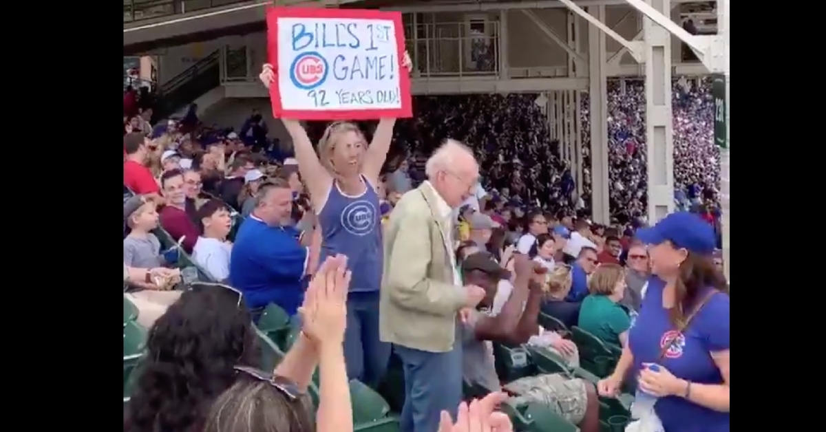 With 92-year-old Bill Lill in attendance at Wrigley Field, the Chicago Cubs defeated the Pittsburgh Pirates 17-8 on Friday. (Credit: Patrick Gorski-USA TODAY Sports)