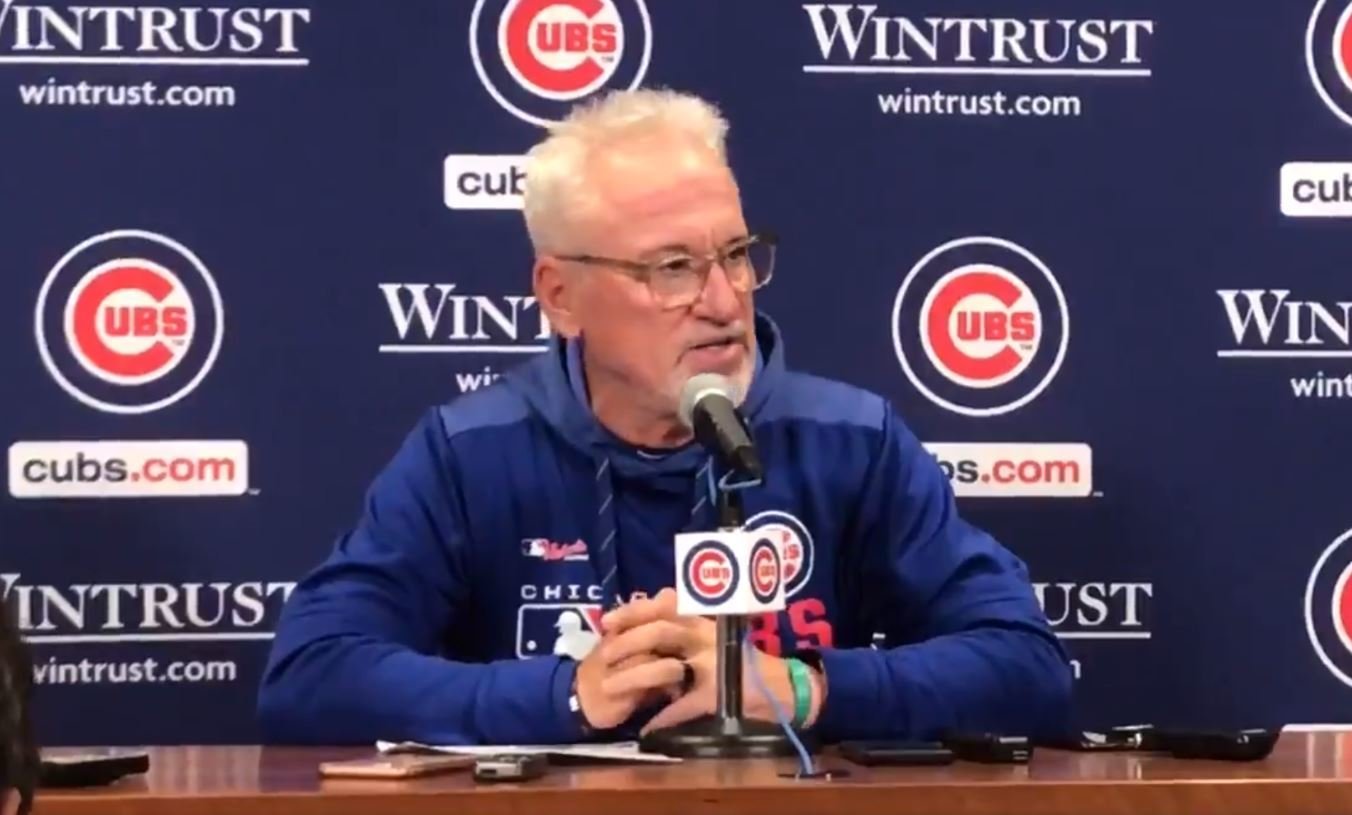 Cubs skipper Joe Maddon made a tough call that paid off in the end. (Credit: Michael McLoone-USA TODAY Sports)