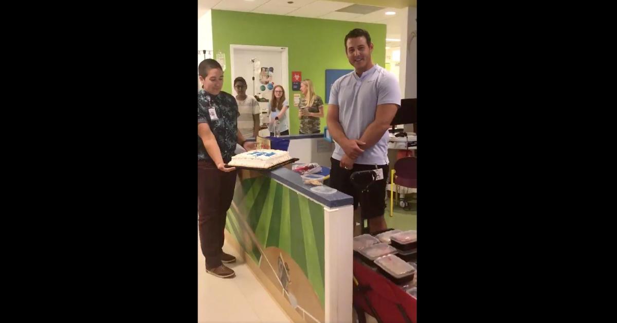 On Tuesday, Anthony Rizzo celebrated his upcoming birthday at Ann & Robert H. Lurie Children's Hospital of Chicago. (Credit: Jim Young-USA TODAY Sports)