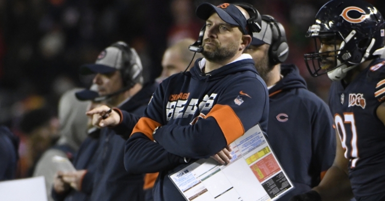 Chicago Bears Head Coach Matt Nagy and his team endured a frustrating night at Soldier Field. (Credit: David Banks-USA TODAY Sports)