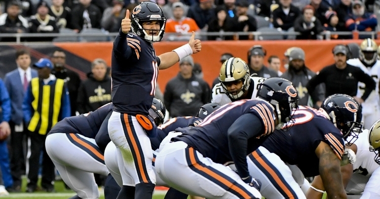 Chicago Bears starting quarterback Mitchell Trubisky returned to action but was unable to lead the Bears to victory. (Credit: Matt Marton-USA TODAY Sports)
