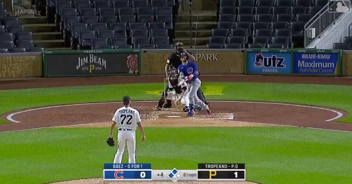 Javier "El Mago" Baez eyeballed his spectacular home run as it carried into the seats.