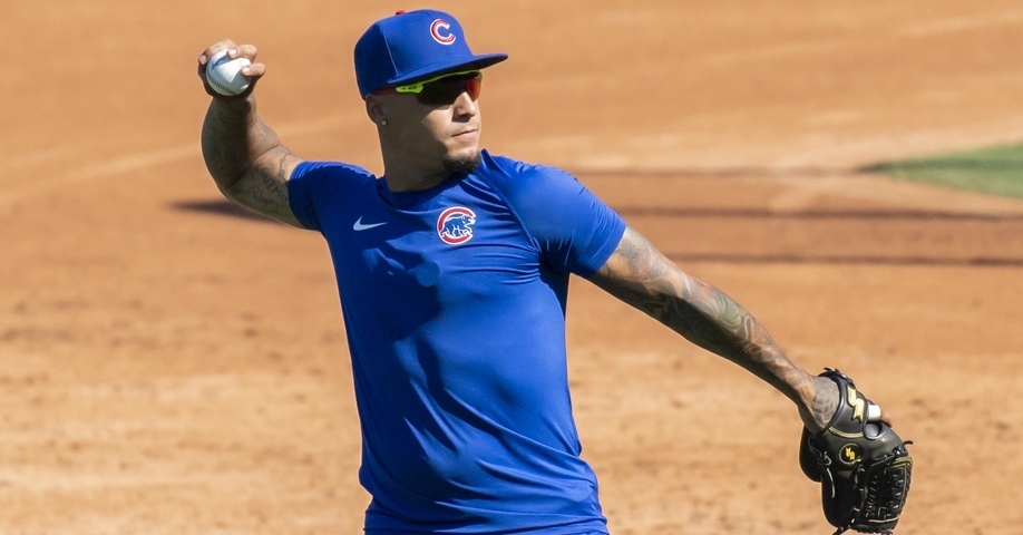 Javy Baez during workouts recently (Patrick Gorski - USA Today Sports)