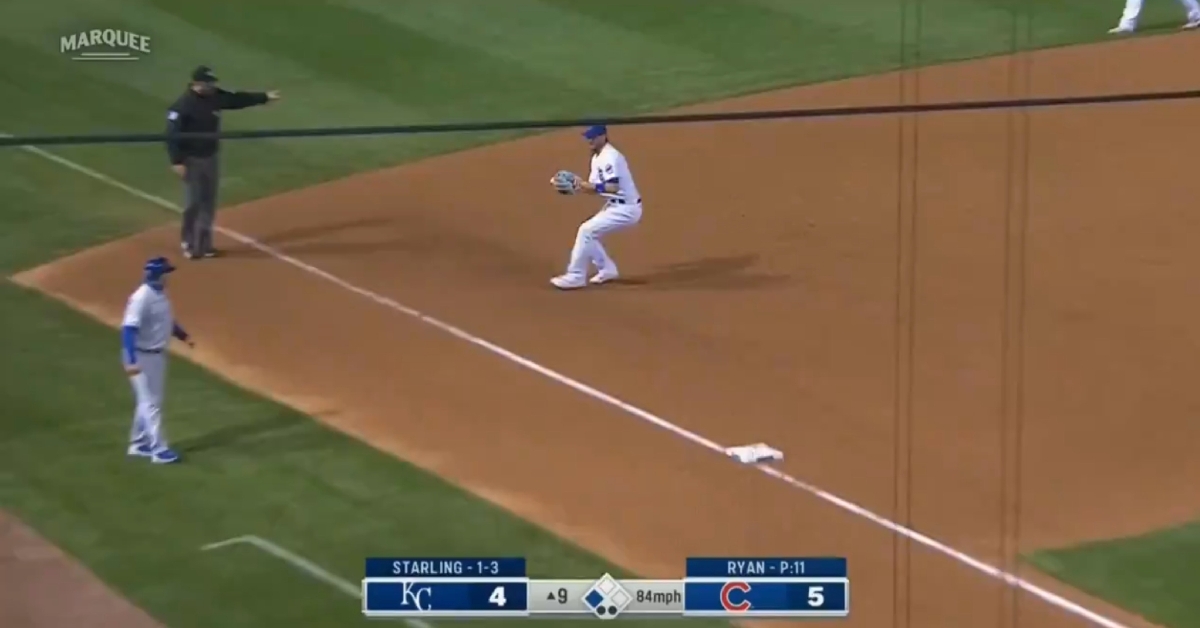 Kris Bryant showed off his athleticism by laying out for a stellar diving stop on the final play of Tuesday's game.