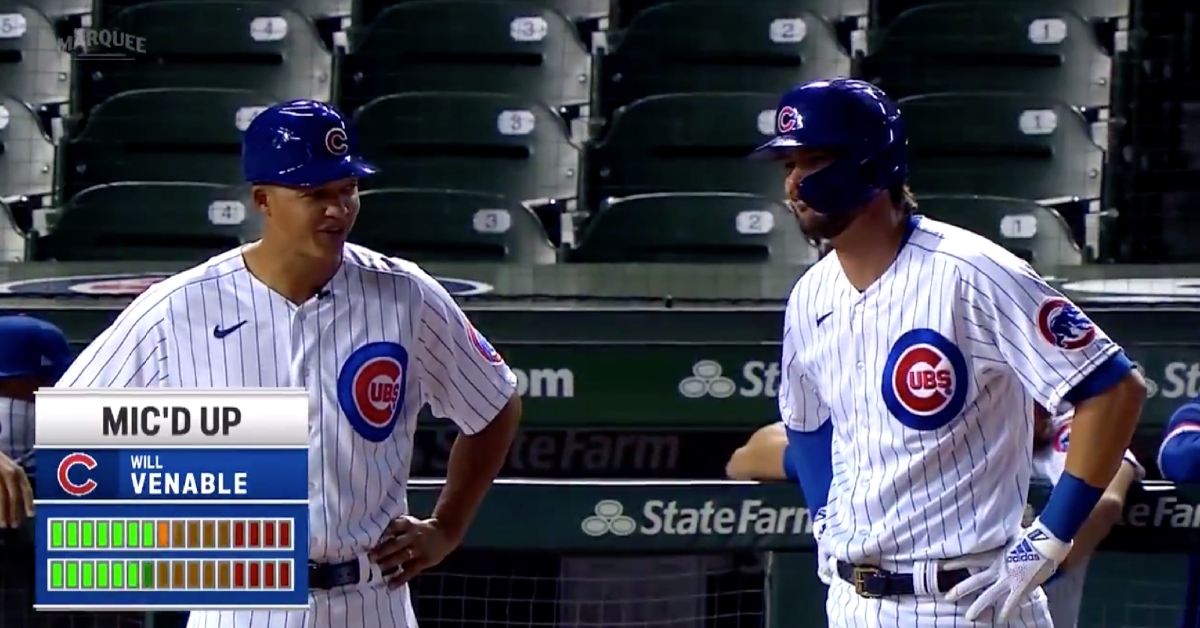 Cubs third-base coach Will Venable was mic'd up for the Marquee Network of Friday's game.