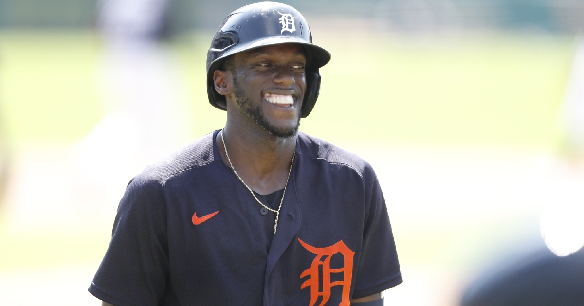 The Cubs are reportedly looking into trading for veteran outfielder Cameron Maybin. (Credit: Raj Mehta-USA TODAY Sports)