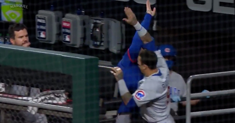 There were high-fives aplenty in the Cubs' dugout after the team learned it won the National League Central.