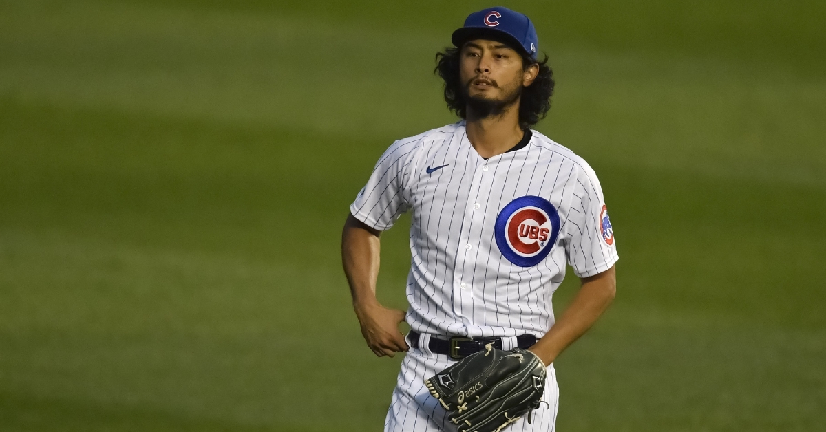 Despite striking out nine and giving up just two hits, Cubs right-hander Yu Darvish was named the losing pitcher. (Credit: Quinn Harris-USA TODAY Sports)