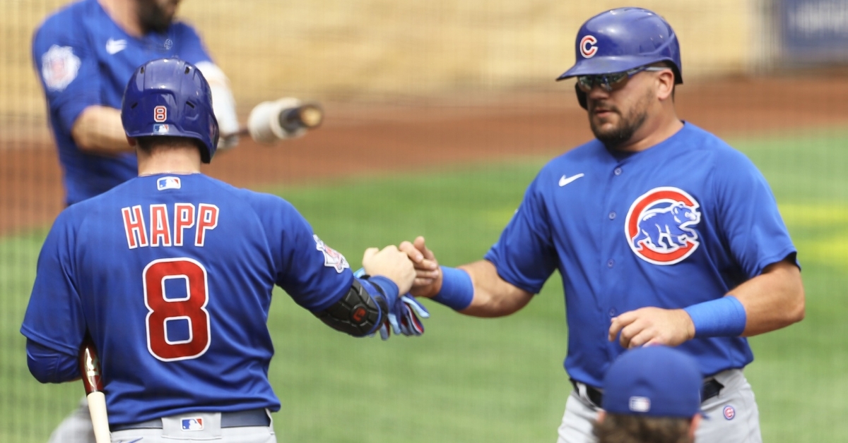 Happ and Schwarber are two key Cubs players (Charles LeClaire - USA Today Sports)