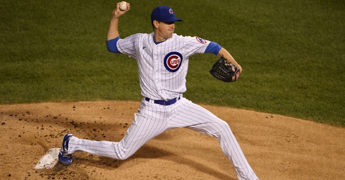 Cubs ace Kyle Hendricks established a new season high for himself by striking out 10 across eight shutout innings. (Credit: Quinn Harris-USA TODAY Sports)
