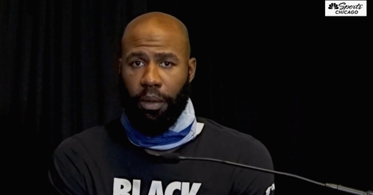 While donning a "Black Lives Matter" T-shirt, Jason Heyward spoke on Jackie Robinson's legacy.