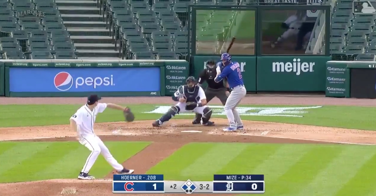 Nico Hoerner smacked a two-out RBI single past the shortstop and increased the Cubs' lead to two runs.