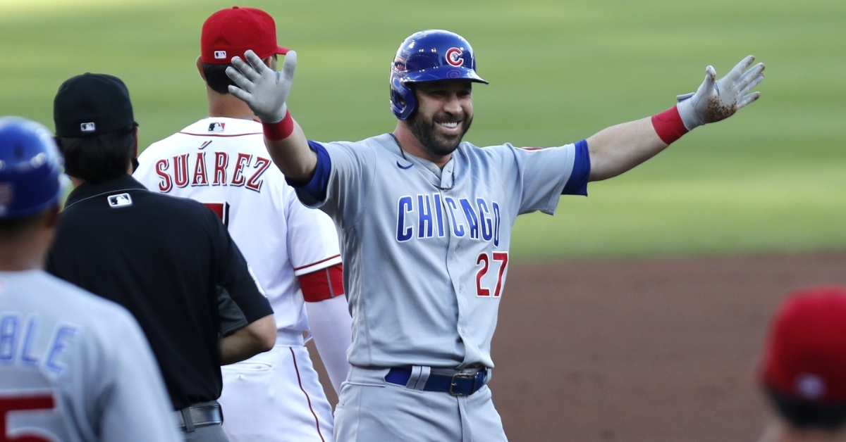 Jason Kipnis sparked the Cubs with a triple in the top of the third. He went 2-for-4 as the designated hitter. (Credit: David Kohl-USA TODAY Sports)