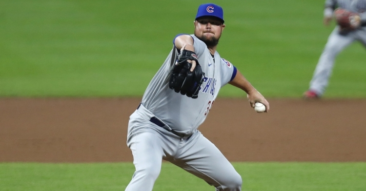 In a solid start cut short due to a pitch count, Cubs ace Jon Lester pitched five hitless, scoreless innings. (Credit: David Kohl-USA TODAY Sports)