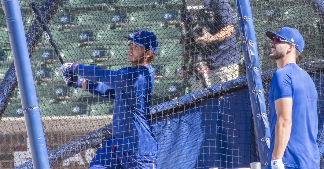 Bryzzo getting back to work at Cubs Camp (Patrick Gorski - USA Today Sports)