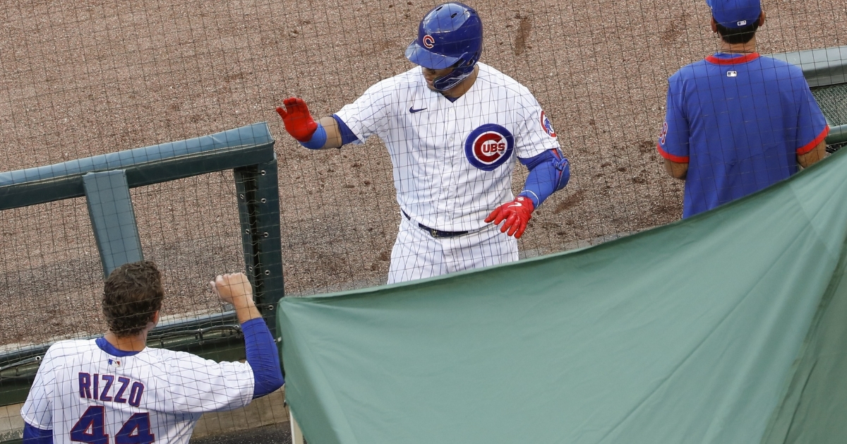 Willson Contreras and Anthony Rizzo boasted plenty of power at the plate on Wednesday. (Credit: Kamil Krzaczynski-USA TODAY Sports)