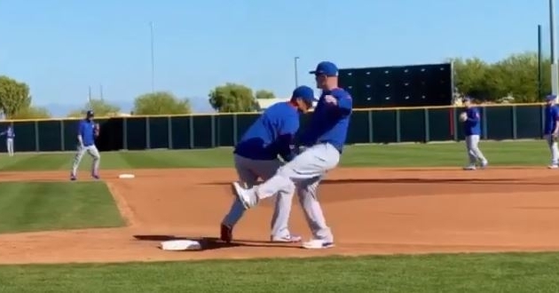 Ross should some quick reflexes to dodge the baseball