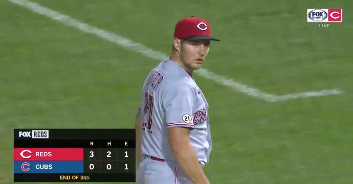 Reds hurler Trevor Bauer was his usual confrontational, fiery self on Wednesday night.