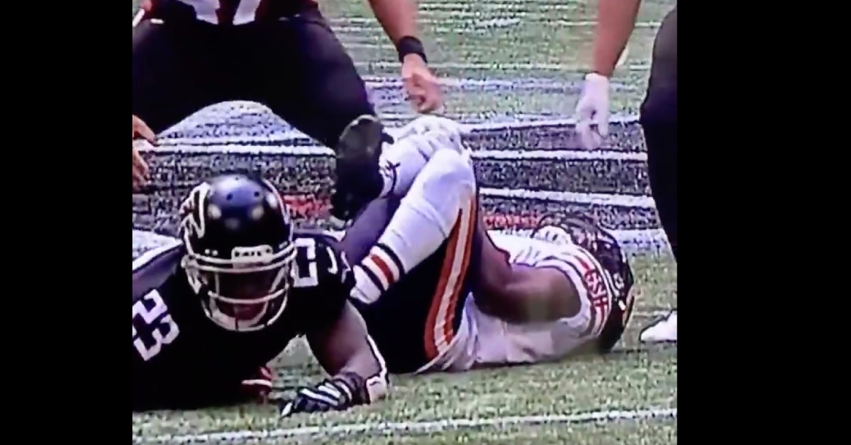 Chicago Bears playmaker was carted to the locker room after suffering a knee injury while making a fair catch. (Credit: Mike Dinovo-USA TODAY Sports)