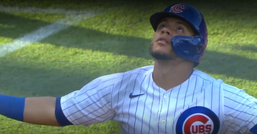 Willson Contreras went yard for the second time on Wednesday with a 444-foot blast. (Credit: Jim Cowsert-USA TODAY Sports)
