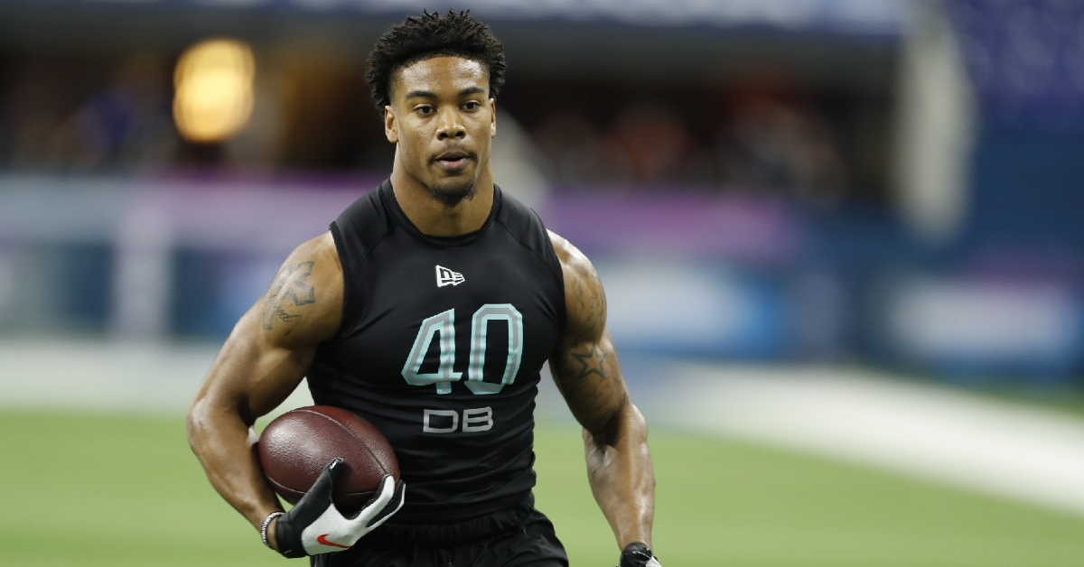 Jeremy Chinn at the 2020 NFL Combine (Brian Spurlock - USA Today Sports)