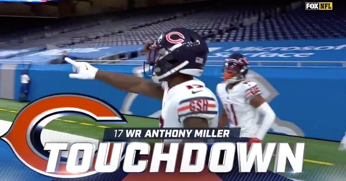 Anthony Miller caught a 27-yard touchdown pass that helped the Bears come back and beat the Lions.