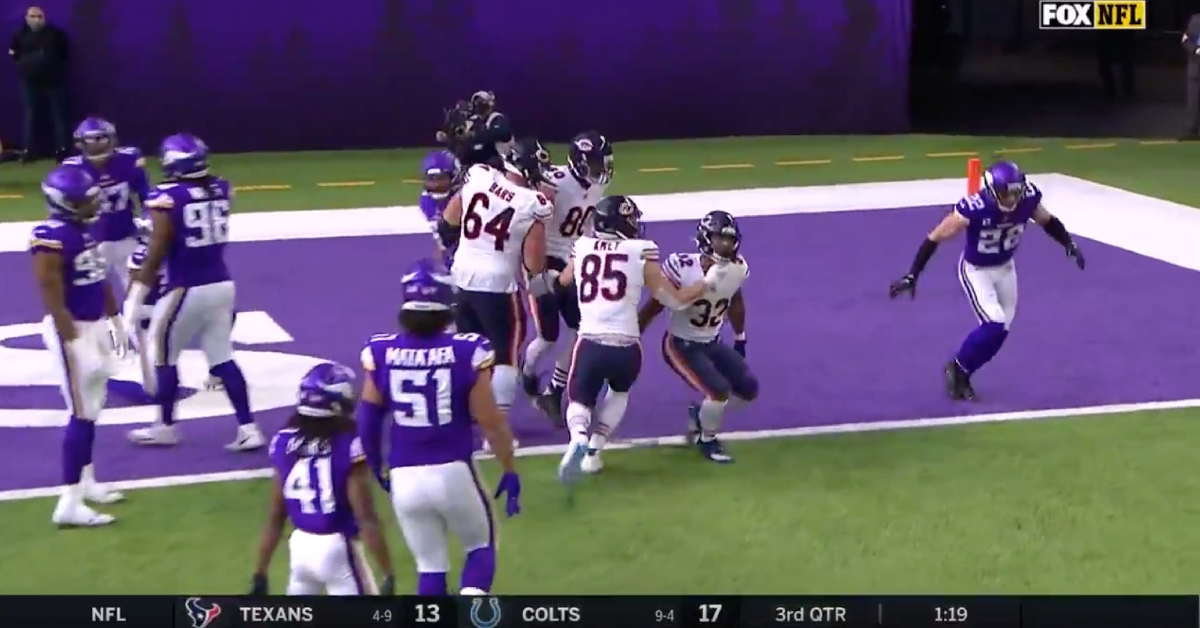 Bears running back David Montgomery came through with an impressive 14-yard touchdown run.