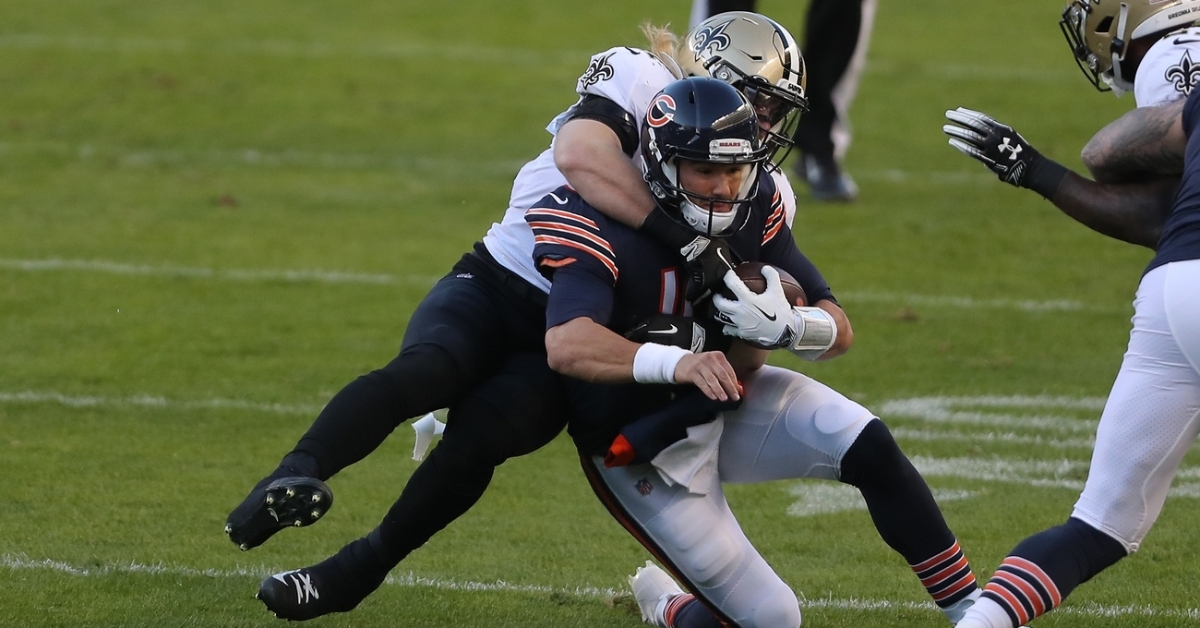 Trubisky was hurt on his lone play against the Saints (Dennis Wierzbicki - USA Today Sports)