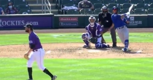 WATCH: Javy Baez crushes two-run homer vs. Rockies