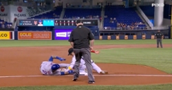WATCH: Javier Baez breaks out swim move to avoid tag on incredible slide