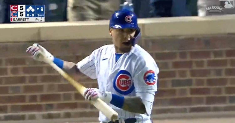 Javier Baez took his sweet time heading to first base after hitting a walkoff single, using it as an opportunity to taunt his nemesis.