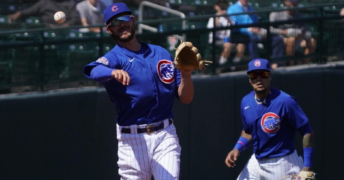 Kris Bryant will get his first start in the outfield in 2021 (Rick Scuteri - USA Today Sports)